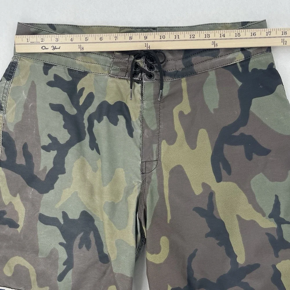 Birdwell Beach Britches Board Shorts Mens 34 Camo Texas Nylon Surf Swim Trunks